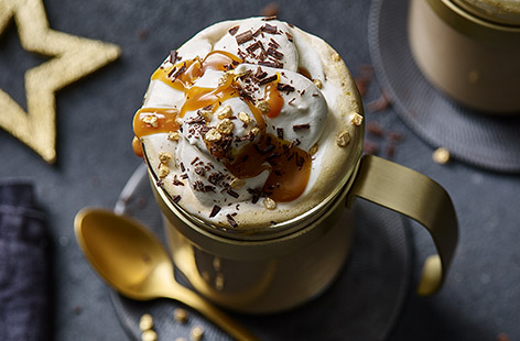 Warm up after a chilly winter walk and take your coffee to another level with this boozy version of a cafe classic