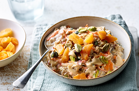 Low-fuss, budget-friendly and healthy, these spiced carrot and apricot overnight oats are a must-make for a breakfast to get your day started right