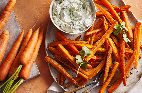 These vegan carrot fries are really easy to make and make a moreish snack or healthy side dish