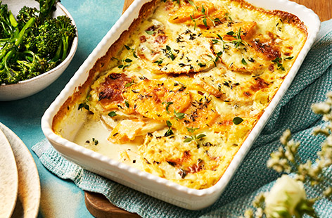 Butch Salads' gratin recipe uses seasonal British veg, which is really important to them. They call this dish pure comfort food, yet it's super simple to make.