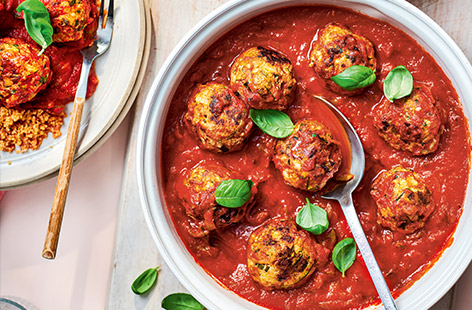 Chicken mince makes fantastic meatballs and this easy, healthy recipe also features grated courgette, which keeps the meatballs extra-juicy. If you don't have chicken mince, however, any other mince would work. A hearty yet summery family meal to add to your list!