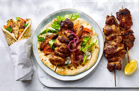 This chicken gyros recipe is easy to make and has all the flavour of an authentic Greek chicken gyros. Serve with flatbreads and some tasty sides – delicious!