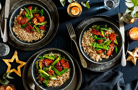 Transform your Christmas leftovers into an aromatic spiced gammon dish, fragrant with ginger, Chinese five-spice and citrus.