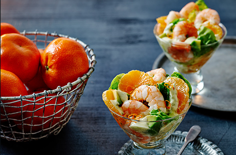Sweet, fresh and zesty, this twist on the classic prawn cocktail is the best way to get your festivities underway