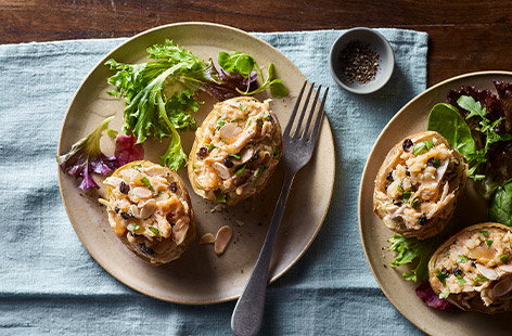 Your favourite sandwich filling works just as well in jacket potatoes. Plus, it only takes a few minutes to prep ahead.
