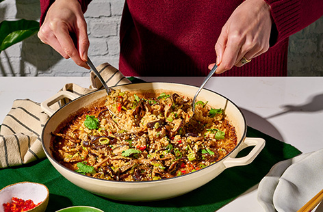This is the ultimate umami-packed dinner, made even easier (and tastier) with Tesco Finest exotic mushrooms. Crispy, golden rice topped with glossy miso-coated mushrooms gives you all the rich, savoury flavours you want without any fuss. Perfect for a cosy weeknight or impressing friends without spending hours in the kitchen!