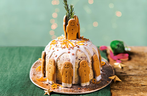 Transform shop bought panettone into a festive showstopper. Decorated with icing, mini gingerbread men and candied orange peel, the whole family will love making (and eating) this!