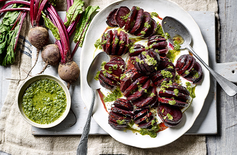 Say hello to your new favourite veggie side – roasting beetroots helps soften the flesh and release all of their natural sweet flavours