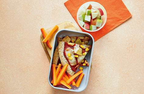 Pineapple on or pineapple off? With this recipe, your kids will be wanting all the pineapple they can get with this speedy makeshift pizza