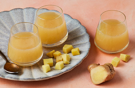 Ginger is full of health benefits and these shots, packed with vitamin C, are so easy and affordable to make at home. Or enjoy as a longer drink – just top with sparkling water.