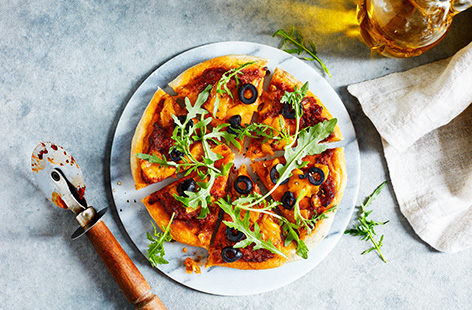 This quick and easy individual vegan pizza can be ready and on the table in under 30 minutes