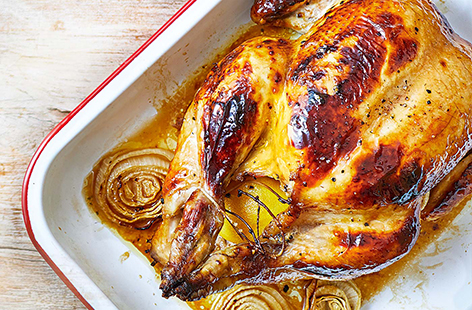 Spoil the family this weekend with this honey roast chicken recipe. Its tasty seasoning, tender onions and sweet honey takes this weekend roast dinner classic to the next level
