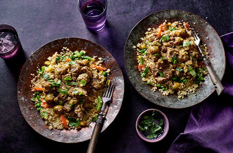 In chef Khadim Mane's lamb toufe recipe, tender lamb shoulder is marinated with garlic and spring onion, and cooked with vibrant green peppers