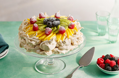 Mel loves seeing people enjoying her food and her rainbow pavlova is popular amongst family and friends. It’s topped with fruits to represent the colours of the Pride flag