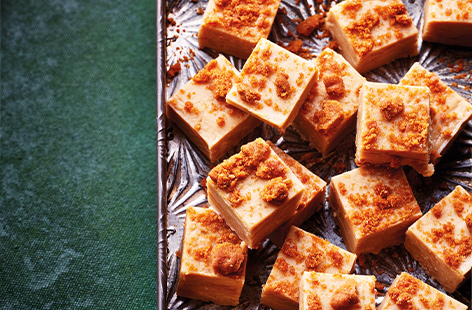 Speculaas are traditional spiced biscuits eaten at Christmas in the Netherlands, Belgium and Germany. Our cheat’s version uses Lotus Biscoff spread for a speedy treat.