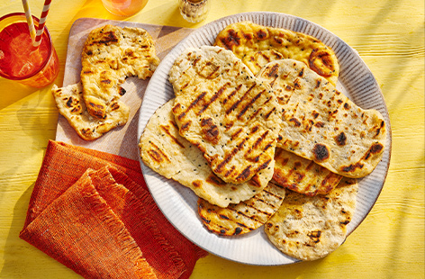 A simple, stress-free flatbread recipe that you'll be making again and again, rain or shine, for a barbecue or for curry night