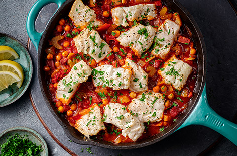 Smoky, sweet and packed full of flavour, this cod and chorizo one-pot is ready in just 40 minutes. Surprise the family midweek or serve to guests at the weekend – this dish is so versatile and can you believe it's healthy too?