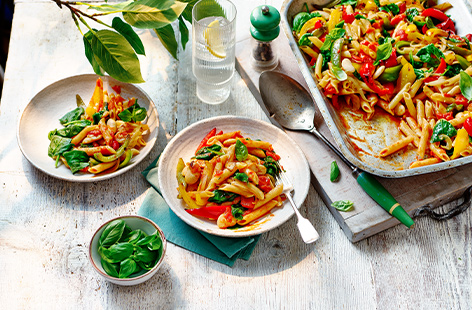 If you're looking for an easy, fuss-free dinner, this vegan traybake is the one for you