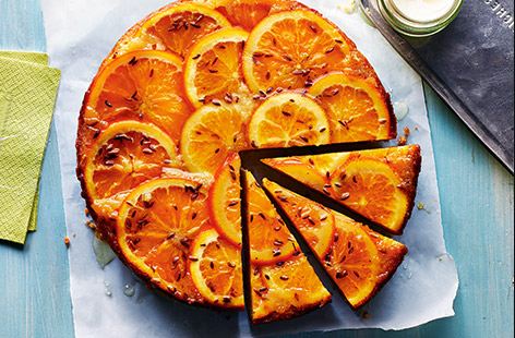 Upside-down cakes look pretty and taste amazing, with the upside-down baking method creating a moist and moreish texture. This sweet orange and fragrant fennel recipe is made with a handful of ingredients, yet looks so special. Serve warm with crème fraîche for dessert or cool completely for a teatime treat.