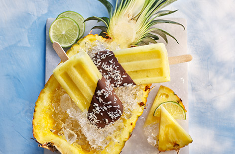 This tropical treat is perfect for a hot summer's day – super sweet pineapple and creamy coconut combine with white rum for a boozy dessert