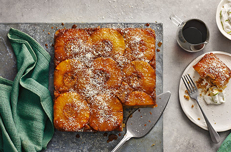 Get the mixing bowl at the ready for this deliciously decadent upside-down cake