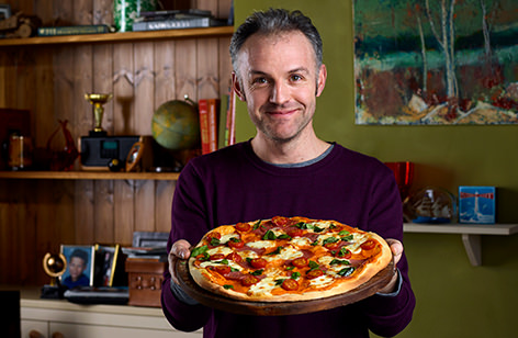 Our dad's 'post-footie' pizza