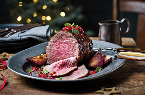 If you’re not having turkey this year, try this showstopping sticky pomegranate-glazed roast beef for an alternative Christmas main. Classic roast beef is given a glossy pomegranate glaze for a sweet and tangy Middle Eastern spin.