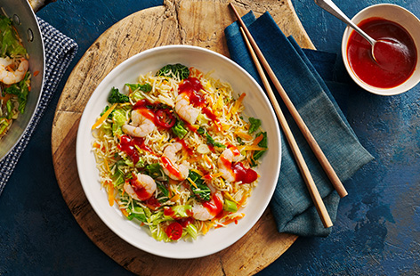 Leftover rice works best for fried rice but you can always cook some fresh if need be. This quick and easy recipe for one is also great for using up any veg you have in your fridge - anything goes! 