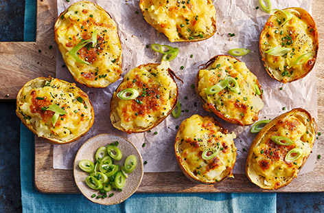 Bring stuffed spuds to the next level with a traditional Welsh twist – rarebit is the perfect addition to crispy skins