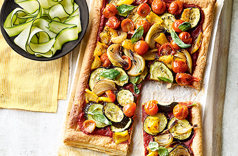 Transform classic French ratatouille to a simple savoury tart, ideal for a stress-free midweek dinner.