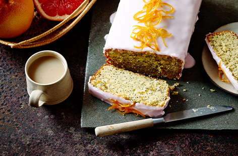 Red grapefruit is sweeter than pink and white varieties, try this seasonal stunner in a loaf cake, perfect as an afternoon treat