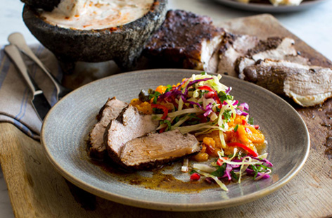 This speedy roast lamb recipe can be made in under an hour. Paired with seasonal butternut squash and a colourful autumn salad, it's the perfect roast to enjoy this Sunday