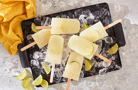 Turn a classic cocktail into a refreshing summery treat with this ice lolly recipe. With spiced dark rum, fiery ginger beer and zingy lime, poured into lolly moulds and frozen for the perfect grown-up treat.