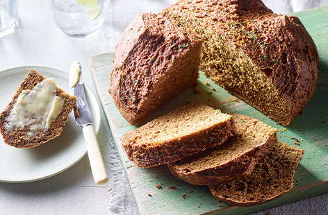 Did you know you can bake bread in your slow-cooker? This soda bread is made with fresh spring herbs for extra flavour.