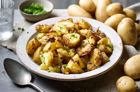 Get the best of both worlds with these crushed potatoes, with a super crispy exterior but unbelievably fluffy on the inside