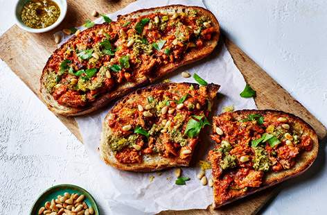 Sardines on toast with an Italian-inspired twist sums up this deliciously easy recipe that's on the table in 10. Green pesto, herbs and lemon add fresh, bold flavours, with pine nuts lending a creamy crunch. This is ideal for lunch, dinner or a late supper.