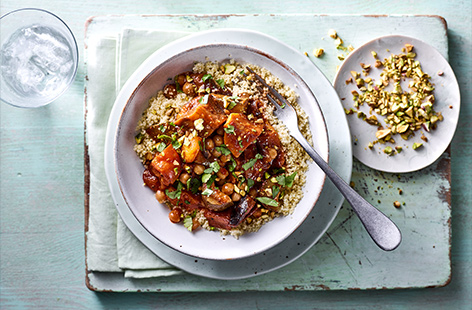This easy and tasty vegan tagine is cooked low and slow with the help of your handy piece of kitchen kit- the slow-cooker