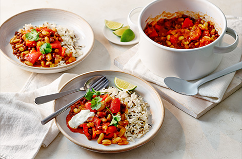 Liven up your midweek meals with this smoky chipotle bean chilli