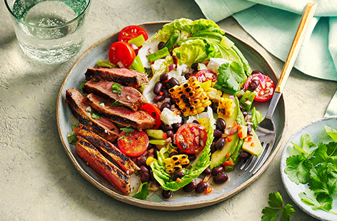 This smoky chipotle salad featuring griddled steak and Mexican-inspired toppings is proof salads can be anything but boring! Great for the weekend when you fancy something fresh and flavour-packed.