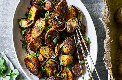 Jersey Royals are a true national treasure, and this spicy side dish is an excellent way to celebrate the spud in all its glory