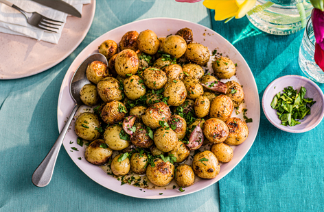 Take your roasties to the next level! Coat your potatoes in an easy marinade made from za'atar and lemon, then roast until golden and crispy - perfect for your Easter lunch.