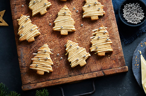 For an easy Christmas baking idea, try this spiced Christmas tree butter shortbread