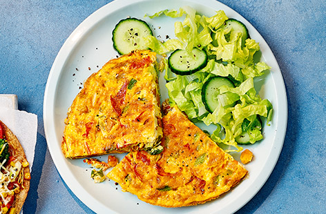 Sweet potato and spicy chorizo are a match made in frittata heaven in this easy lunch recipe for kids.