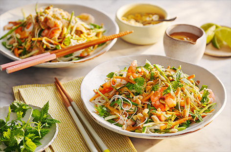 All the flavours of a summer roll come together in this fresh and fragrant Vietnamese-style salad. Store leftovers in an airtight container for up to 2 days.