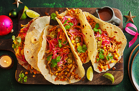 Transform your festive leftovers into these chipotle birria-style tacos. Filled with shredded turkey, they taste amazing when dipped in leftover gravy.