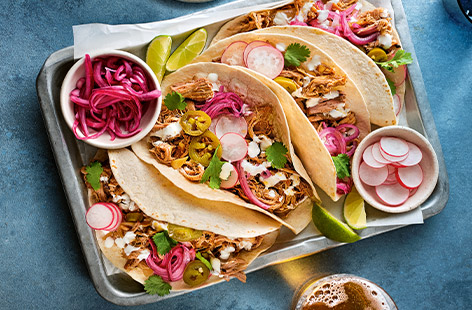 This slow-cook Mexican-style dish is perfect for a more relaxed way of entertaining. Simply place in the middle of the table and let everyone dig in.