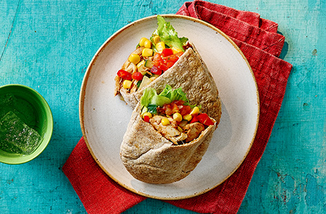 Ready in just 10 minutes steps, these mackerel stuffed pitta breads are the perfect speedy lunch for kids.