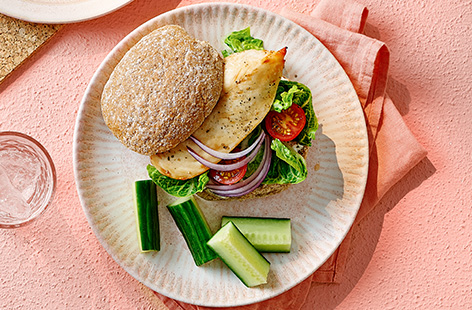 Turn your kid's favourite meal into a healthier lunchtime treat with these chicken burgers