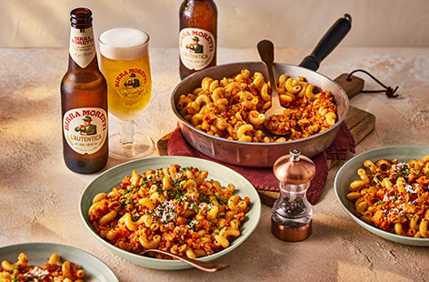 This spicy sausage ragu with spirali is a flavour-packed family-favourite