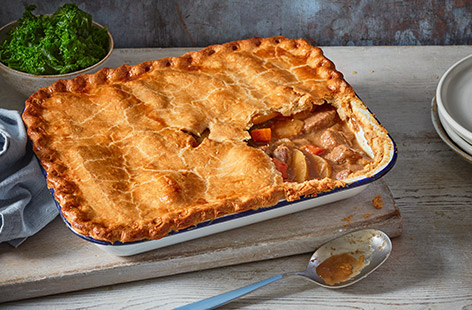 In this warming winter pie, the beef, carrot and swede filling is cooked with ale to give a lovely depth of flavour